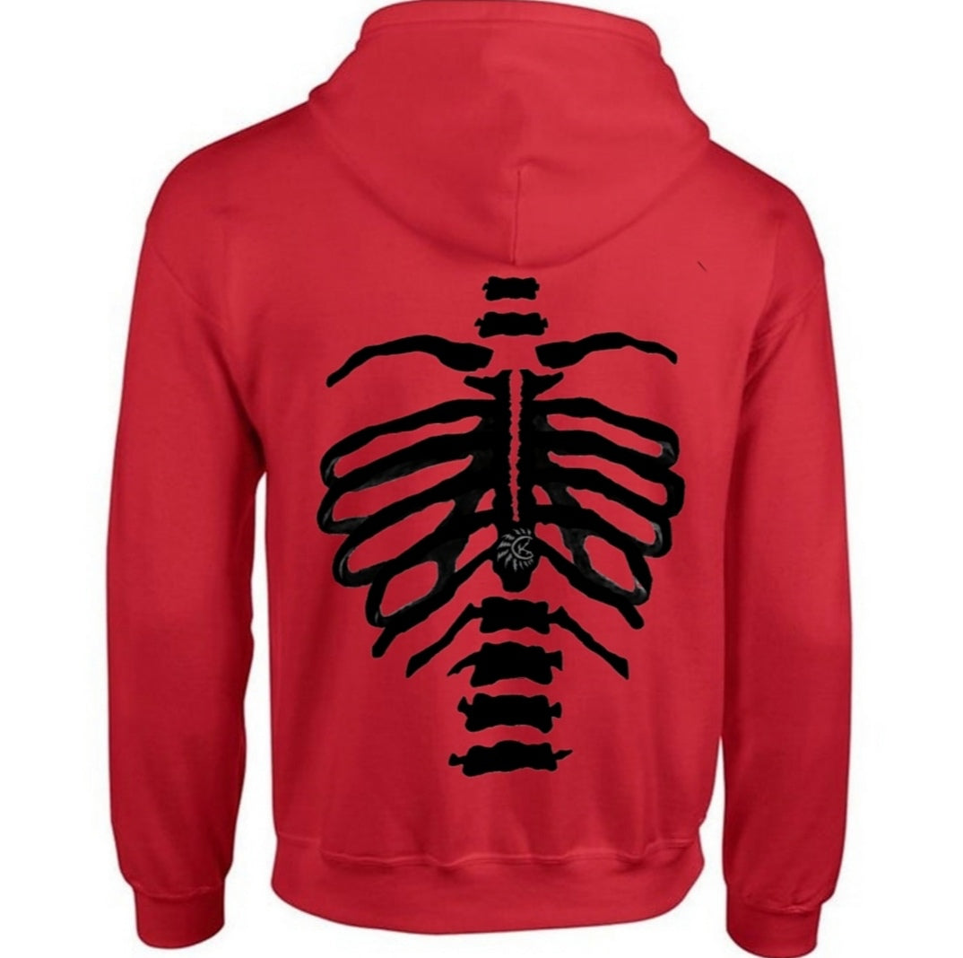 Bat Red Zipped Sweatshirt