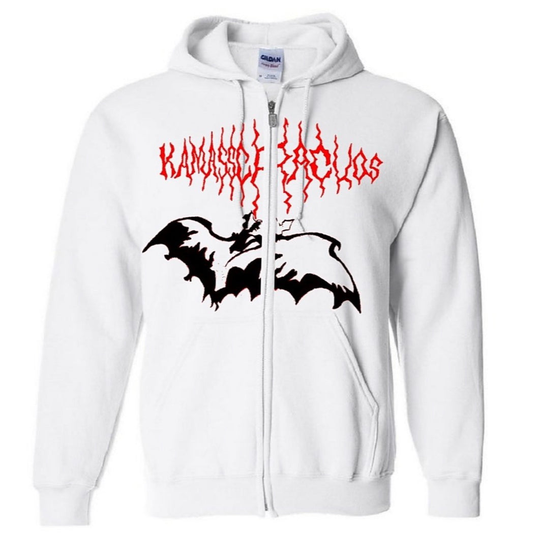 Sweat Zippé Bat White