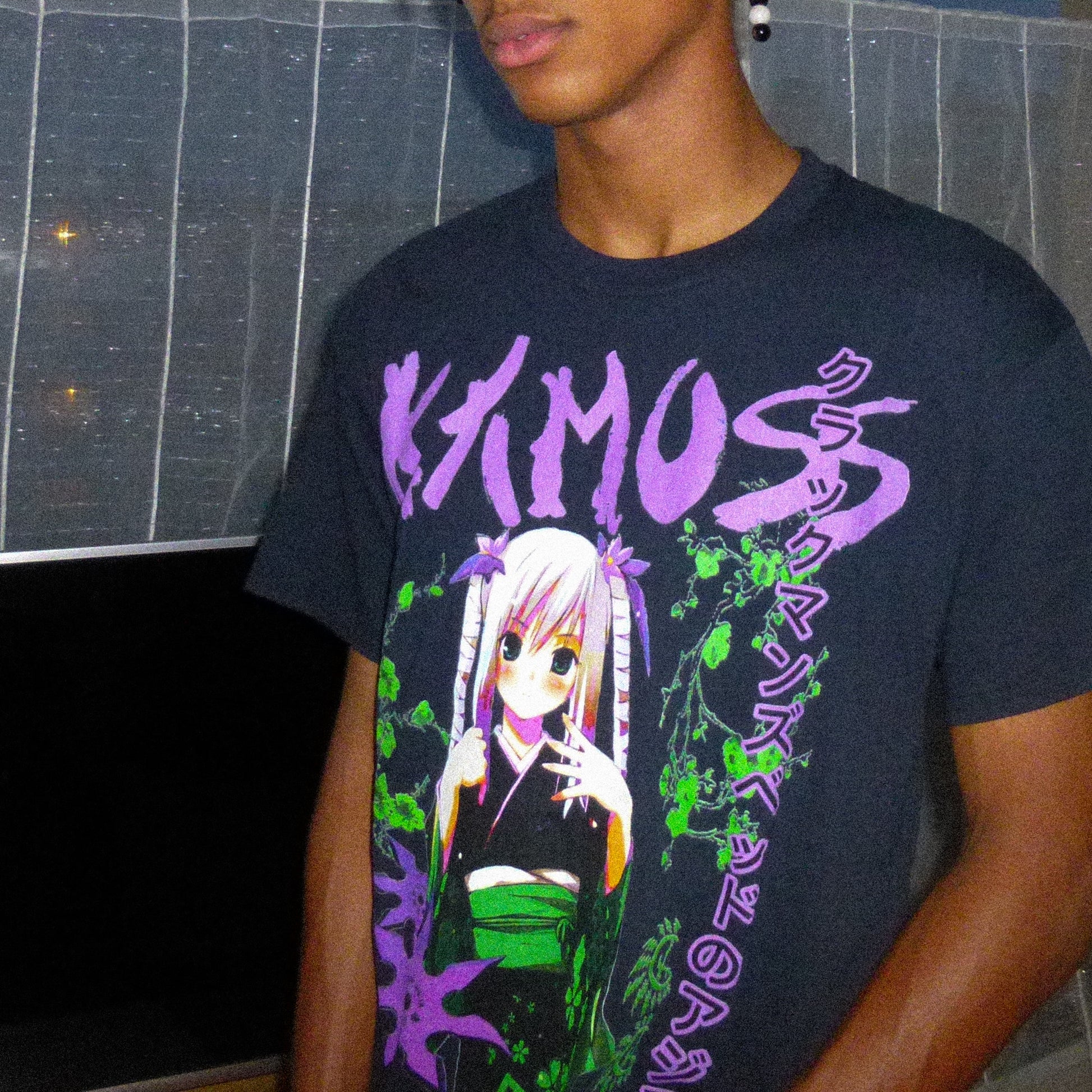 T-Shirt Japan Green and Purple