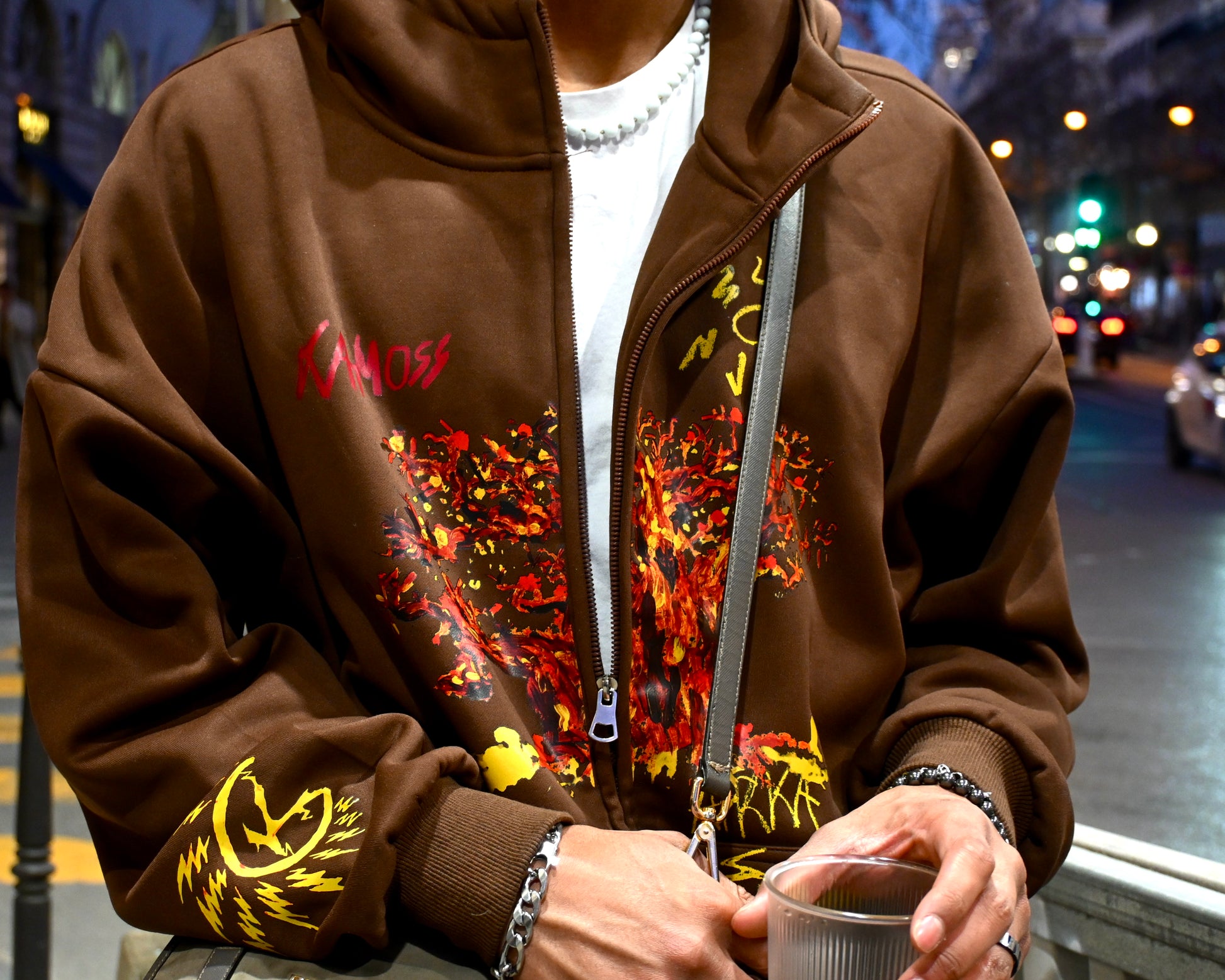 Sweat Zippé Afrka Brown
