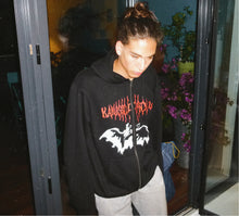 Load image into Gallery viewer, Bat Black Zipped Sweatshirt
