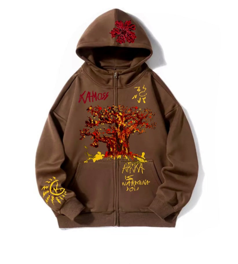 Sweat Zippé Afrka Brown